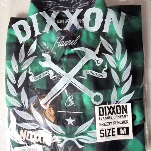 DIXXON Flannel x CALEB FRANCIS "GRIZZLY PUNCHER" Collab Flannel Shirt- Men's M - Picture 9 of 11
